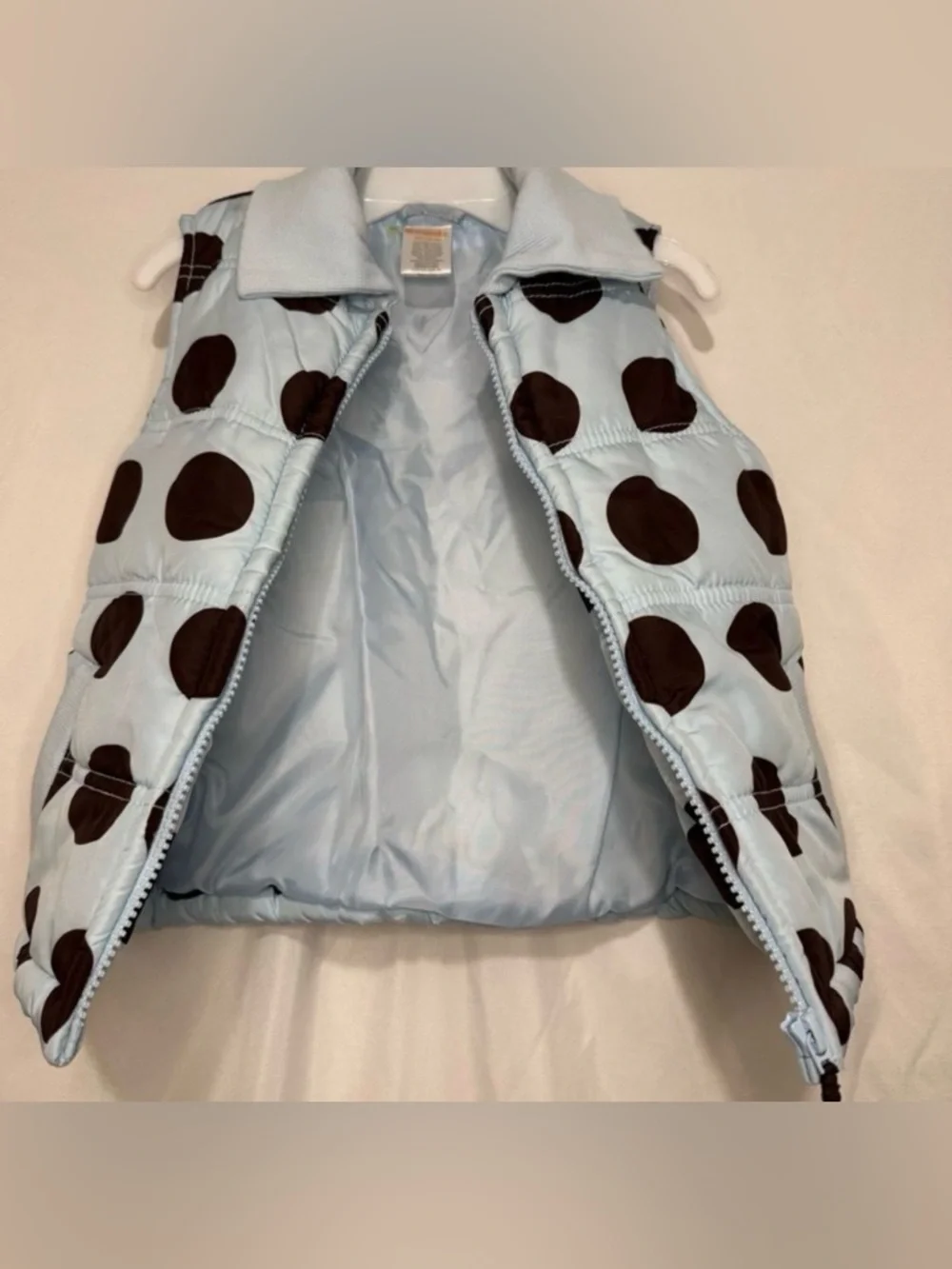 Girls Gymboree Polka dot Puffer vest size XS(3-4)